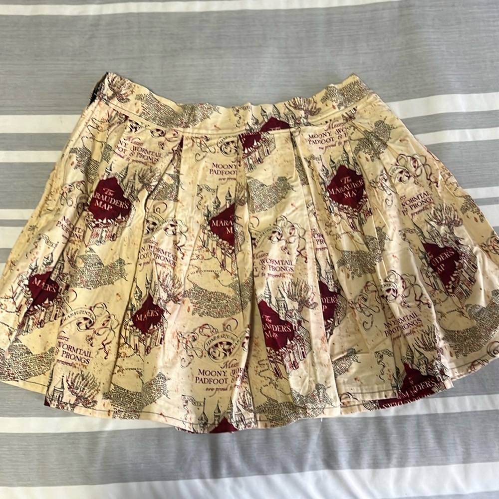 Harry Potter Marauder’s Map Pleated Skirt- Size 12
